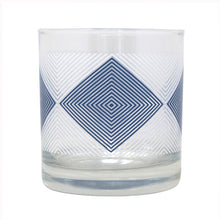 Load image into Gallery viewer, The Modern Home Bar Hypnotic Blue Diamond Rocks Glass
